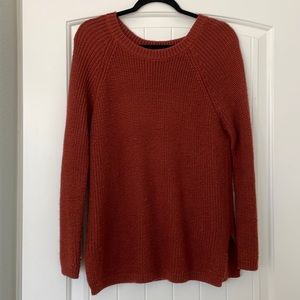 Knitted sweater, burnt orange, size large